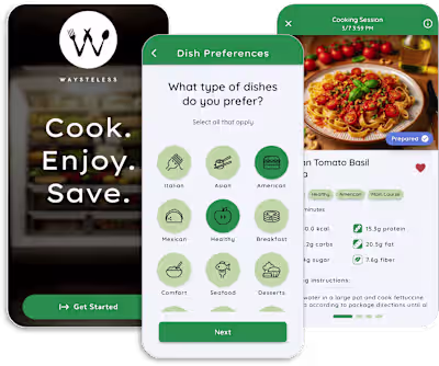 Waysteless - an AI-powered recipe generator