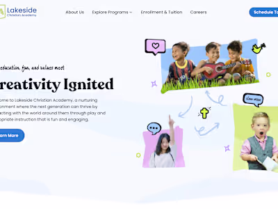 Website for Lakeside Christian Academy