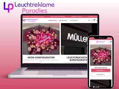 Custom Neon Signs Shopify Store