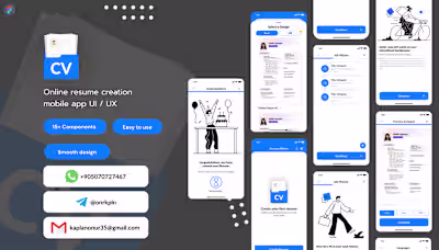 Resume Maker Mobile App UI Design :: Behance