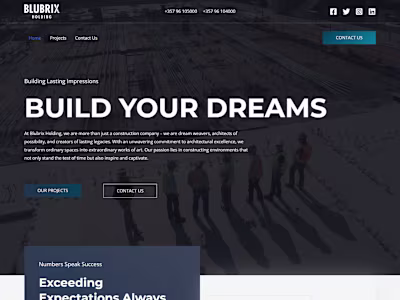 Blubrix Holding Website Design & Development