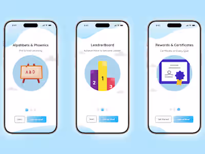 📚 Kids Learning App – Onboarding UI Design