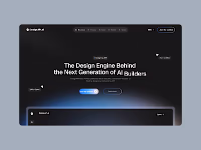 AI-Powered Website Design for DesignAPI
