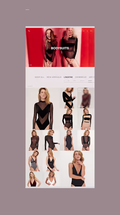 UNDRESS CODE - Online Store / Redesign 