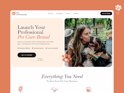 Pet Care Landing Page