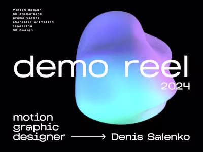 Denis Salenko Demo Reel 2024 - YouTube