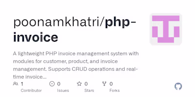 GitHub - poonamkhatri/php-invoice: A lightweight PHP invoice ma…
