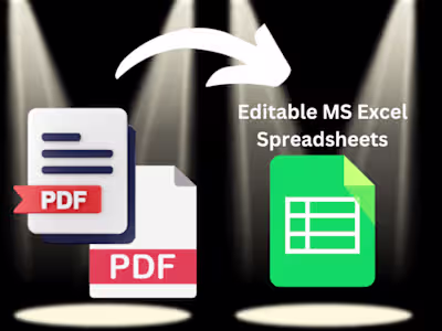 Uneditable PDF to Editable and Well-Formatted Excel Spreadsheets