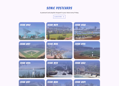 Sonic Postcards