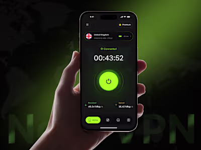 VPN mobile app concept - NordVPN