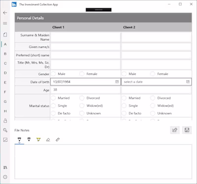 Microsoft Surface Finacial Mobile Tablet App Development