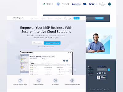 Cloud Storage Website Redesign ⎯ FilesAnywhere 🎯