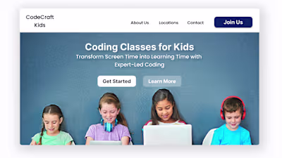 Conversion-focused Fgma Hero for Kids Coding Landing Page