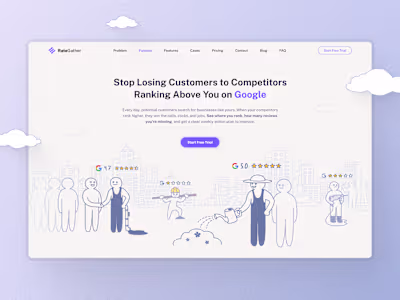 Landing Page Design for RateGather