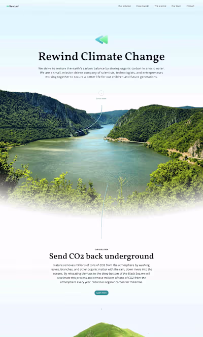 Rewind Earth - Webflow Website