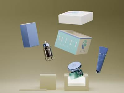Cosmetics product animation 3D