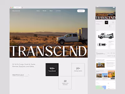 Transcend Trucks Website Design