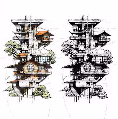 Frank Lloyd Wright Architecture Tattoo Design