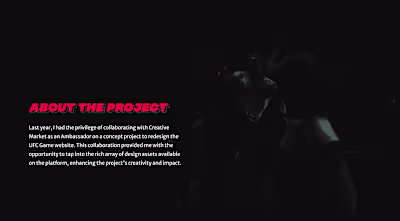 Creative Market x UFC Game Website Redesign