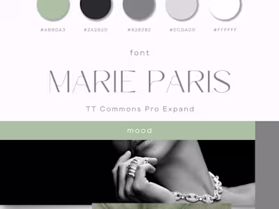 Graphic Design for Marie Paris Jewellery Brand