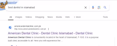 Improved Local Search Rankings for American Dental Clinic
