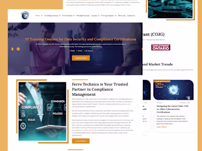 Custom Website for Ferrotechnics using HTML, CSS and Javascript