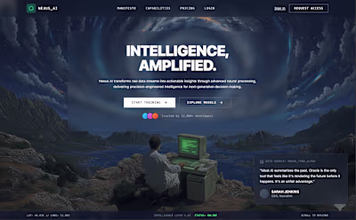 Exploring a new hero section concept today. Built this with ...