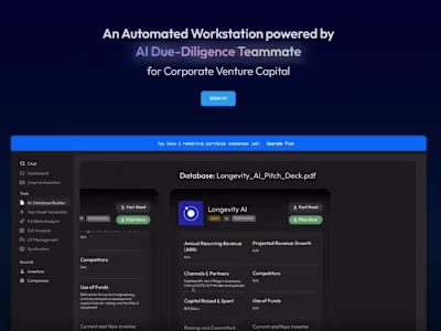 AI app to analyze pitch decks
