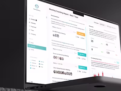 Meeting performance analytics platform redesign