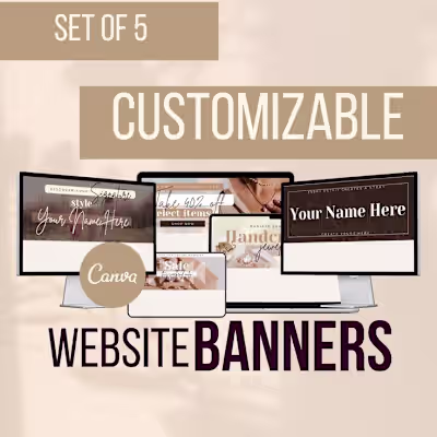 Set of 5 Website Banner Templates