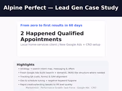 Alpine Perfect | From Zero to Qualified Appointments in 60 Days