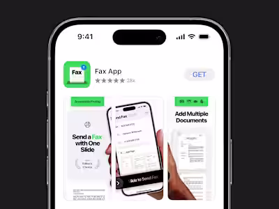 Screenshots for Fax App