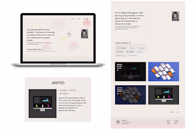 Design Portfolio Nostalgia, first time I used Webflow to bui...