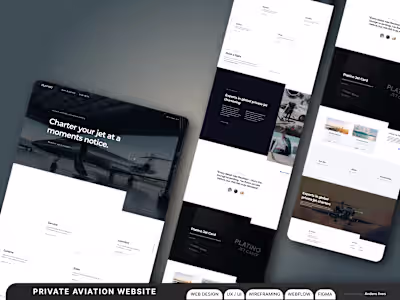 Luxury Concept Website for Platino Private Aviation