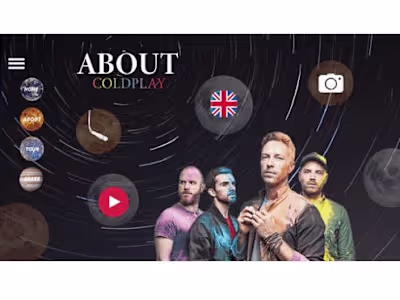 Website Mockup - Coldplay