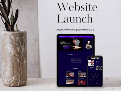 Wix Website Design for Magician