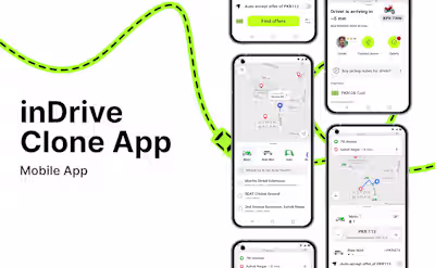 inDrive Clone – Ride-Hailing Mobile App UI