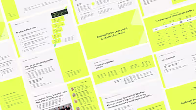 Pitch deck design for an energy-sector company, they had the...