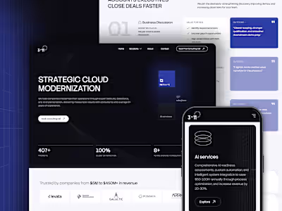 Enterprise Website Redesign for 3-11 Cloud Consulting