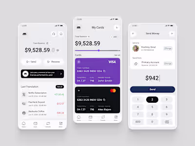 Digital Banking & Finance Mobile App Design