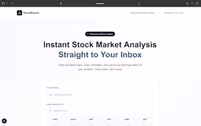 Development of Stock Report: Automated Stock Insights Tool