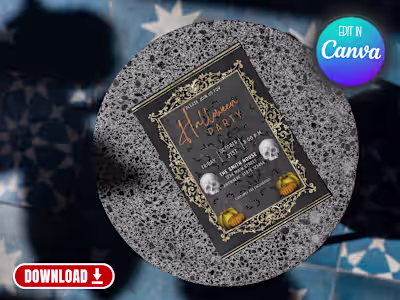 Halloween Party Invitation Template