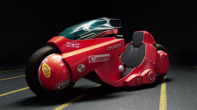Cyberpunk / Anime-Inspired 3D Motorcycle Cyberpunk / anime-i...
