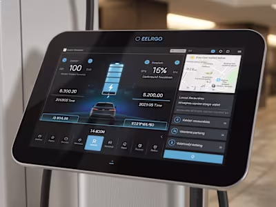 Luxury EV Charging Interface A high-end touchscreen UI for e...