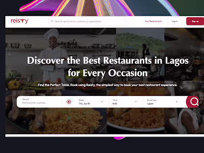 Resty Restaurant Booking Platform