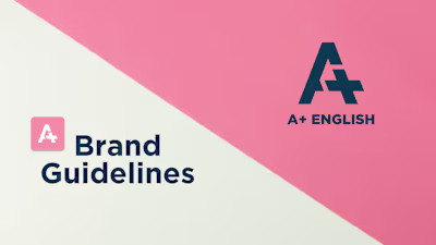 A+ English | Brand Identity and Guidelines on Behance