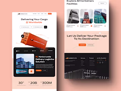 CargoSphere - Logistics & Cargo Delivery Website Design