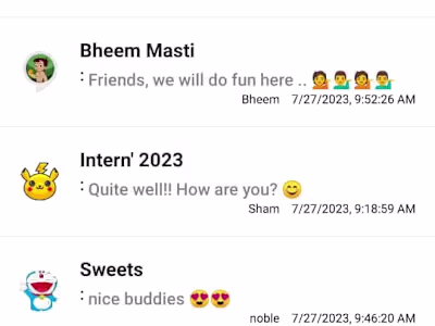 React Native Mobile App for Messeging
