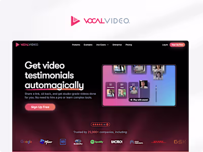 VocalVideo | Website development in Framer