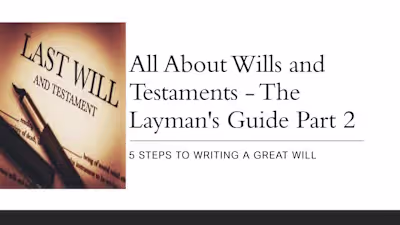Wills and Testaments